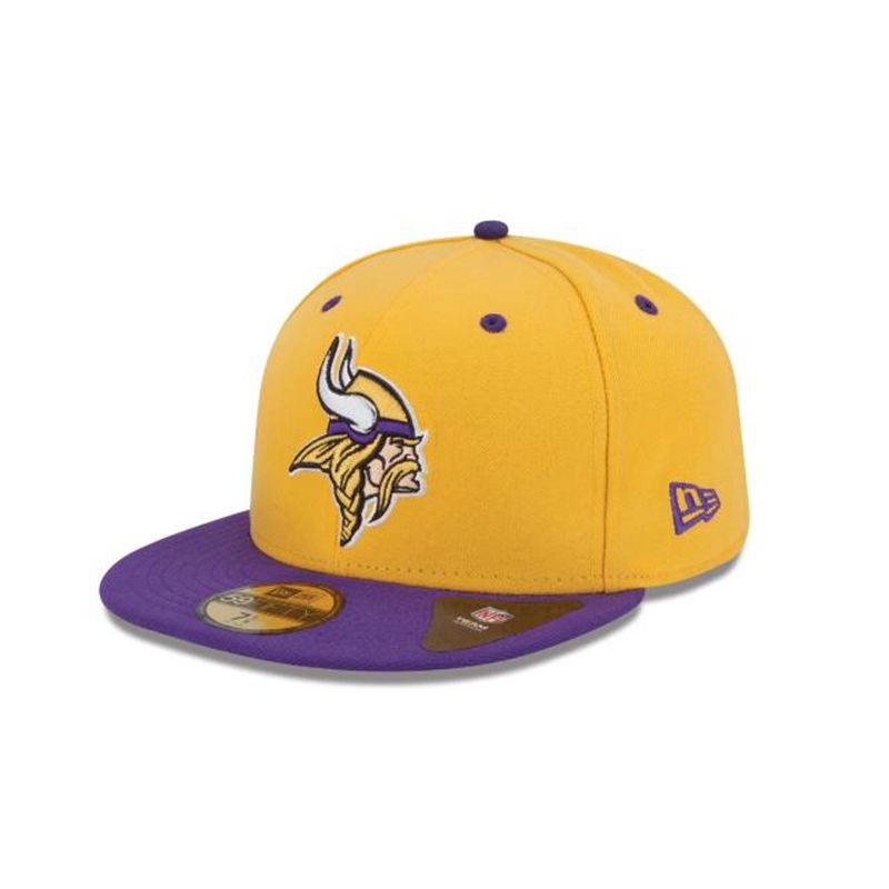 NFL Minnesota Vikings 2tone 59Fifty Fitted (NQF3302) - Black New Era Caps